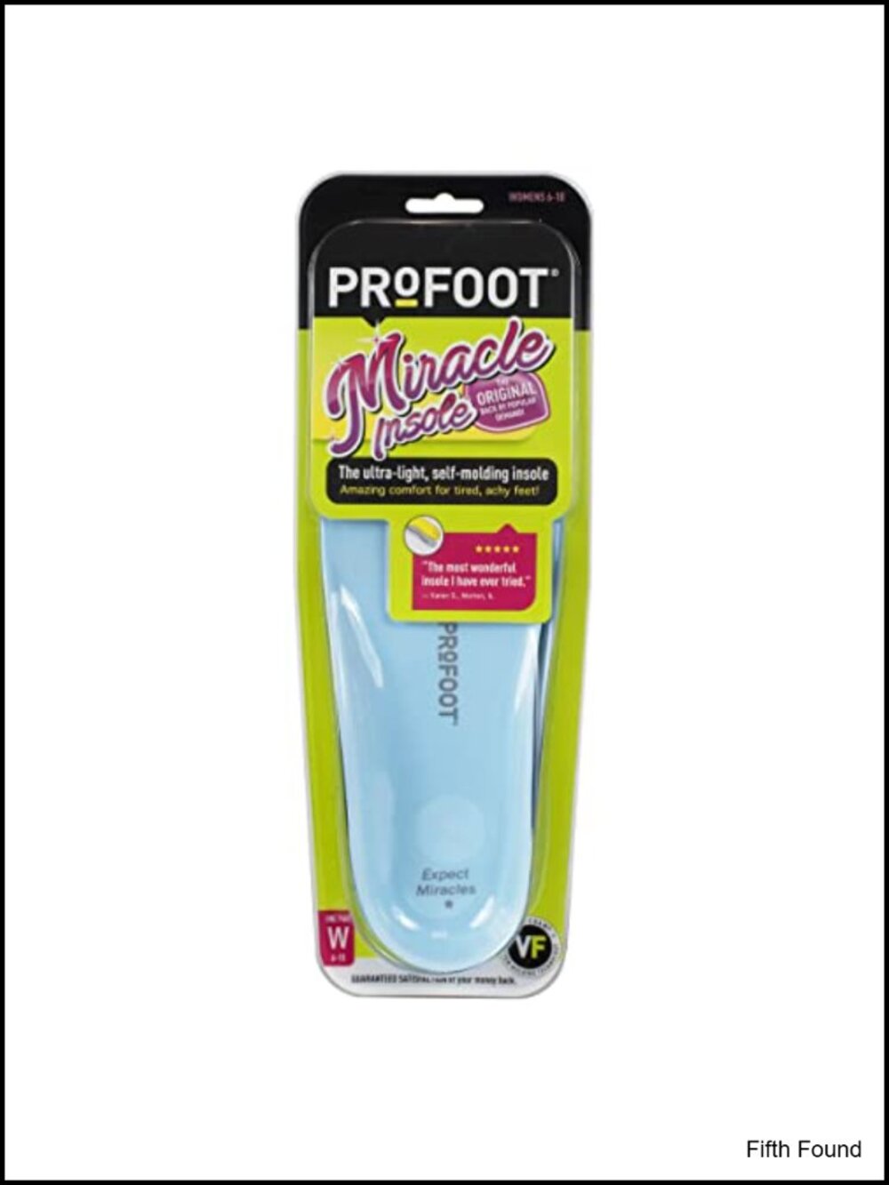 Self-Molding Memory Foam Shoe Insoles for Women Sizes 6-10 Comfort Support